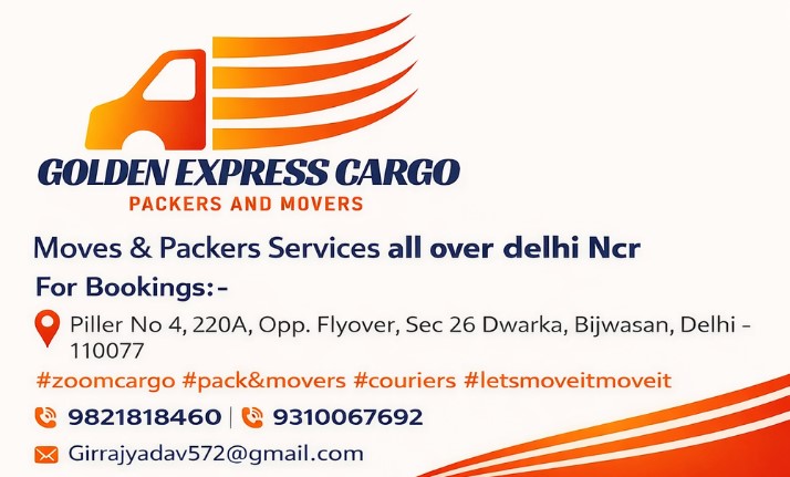 Golden Express Cargo Packers and Movers contact card